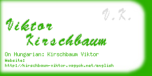 viktor kirschbaum business card